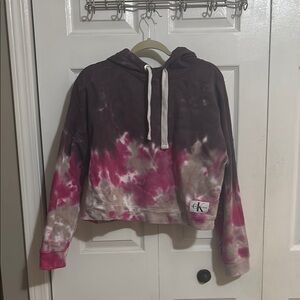 Calvin Klein Jeans Tie-Dye Hoodie - Pink and Brown